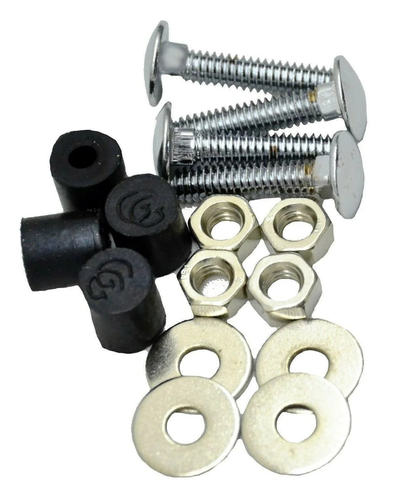Top Rear Mud Flap Plate/Weight Bolt-On Mounting Kit Chrome 4 Hole GG#30161 Each