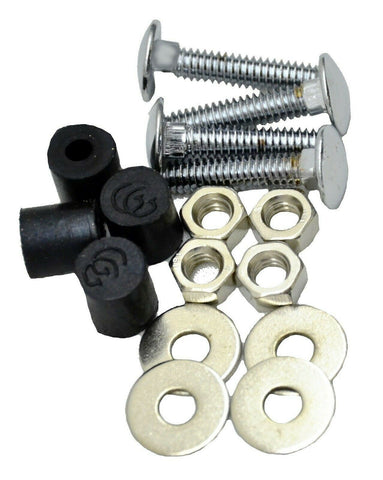 Top Rear Mud Flap Plate/Weight Bolt-On Mounting Kit Chrome 4 Hole GG#30161 Each