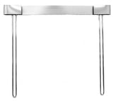 Rear Mud Flap Holder Anti Sail 24" X 21" Chrome  2" Bottom Plate GG#30524 Each