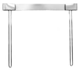 Mud Flap Anti Sail Brackets 24" X 21 with 2" Bottom Plate Chrome GG#30524 Pair