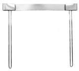 Mud Flap Anti Sail Brackets 24" X 21 with 2" Bottom Plate Chrome GG#30524 Pair