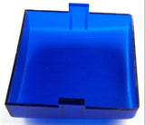 Dome Light Lens Square for Peterbilt Blue Plastic 3" Two Tab UP#30830 Each