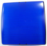 Dome Light Lens Square for Peterbilt Blue Plastic 3" Two Tab UP#30830 Each
