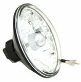 UP Headlight 7" Chrystal H4 W/6 LED Amber Turn Signal Clear Lens 12V #31247 Pair