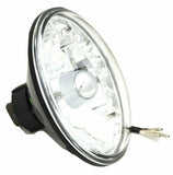 UP Headlight 7" Chrystal H4 W/6 LED Amber Turn Signal Clear Lens 12V #31247 Pair