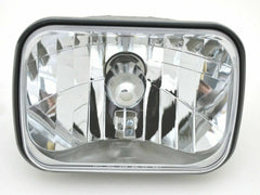 Headlight 5x7 Rectangular Poly Chrystal Halogen Replace H6054 High/Low Beam Each