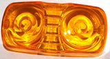 Fits Kenworth Amber Lens 4x2 Marker Light Tiger Eye Double Bubble UP32019-Pair