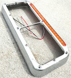 Headlight Bezel for Rectangular Dual Headlight Amber Lens/19 LEDs Bar UP#32358