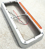 Headlight Bezel for Rectangular Dual Headlight Amber Lens/19 LEDs Bar UP#32358