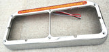 Headlight Bezel for Rectangular Dual Headlight Amber Lens/19 LEDs Bar UP#32358