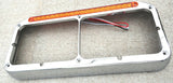 Headlight Bezel for Rectangular Dual Headlight Amber Lens/19 LEDs Bar UP#32358