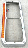 Headlight Bezel for Rectangular Dual Headlight Amber Lens/19 LEDs Bar UP#32358