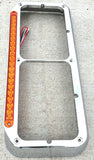 Headlight Bezel for Rectangular Dual Headlight Amber Lens/19 LEDs Bar UP#32358