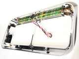 Dual Rectangular Headlight Bezel Clear Lens 19 Amber LEDs Plastic UP#32359 Pair