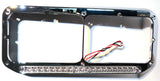 Dual Rectangular Headlight Bezel Clear Lens 19 Amber LEDs Plastic UP#32359 Pair