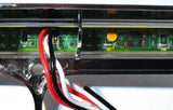 Dual Rectangular Headlight Bezel Clear Lens 19 Amber LEDs Plastic UP#32359 Pair
