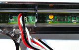 Dual Rectangular Headlight Bezel Clear Lens 19 Amber LEDs Plastic UP#32359 Pair
