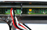 Dual Rectangular Headlight Bezel Clear Lens 19 Amber LEDs Plastic UP#32359 Each