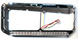Dual Rectangular Headlight Bezel Clear Lens 19 Amber LEDs Plastic UP#32359 Each