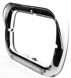 Headlight Bezel for 5X7 Peterbilt Clear Lens 10 Amber LEDS W/Visor UP#32371 Each