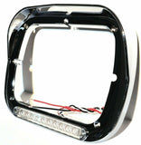 Headlight Bezel for 5X7 Peterbilt Clear Lens 10 Amber LEDS W/Visor UP#32371 Each