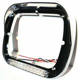 Headlight Bezel for 5X7 Peterbilt Clear Lens 10 Amber LEDS W/Visor UP#32371 Each
