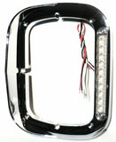 Headlight Bezel for 5X7 Peterbilt Clear Lens 10 Amber LEDS W/Visor UP#32371 Each