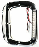 Headlight Bezel for 5X7 Peterbilt Clear Lens 10 Amber LEDS W/Visor UP#32371 Each