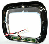 Headlight Bezel for 5X7 Peterbilt Clear Lens 10 Amber LEDS W/Visor UP#32371 Each