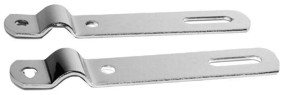 GG Mirror Bracket Straight Clamp Set Chrome Metal 6 1/2" Long #33161BP Each