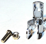 Mirror Bracket Side Mount Adjustable Clamp Pipe 7/8" or Larger Chrome GG#33164