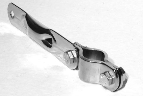 Universal Chrome Mirror Bracket with Clamp 4.75" Long 5/16" Mounting Hole 33290B
