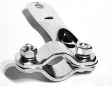 Universal Chrome Mirror Bracket with Clamp 4.75" Long 5/16" Mounting Hole 33290B