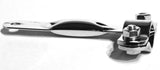Universal Chrome Mirror Bracket with Clamp 4.75" Long 5/16" Mounting Hole 33290B