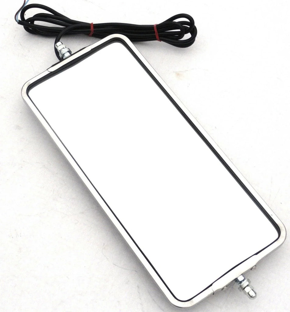 Peterbilt Kenworth Heated Mirror 7"x16" Stainless West Coast Style GG#33310-Each