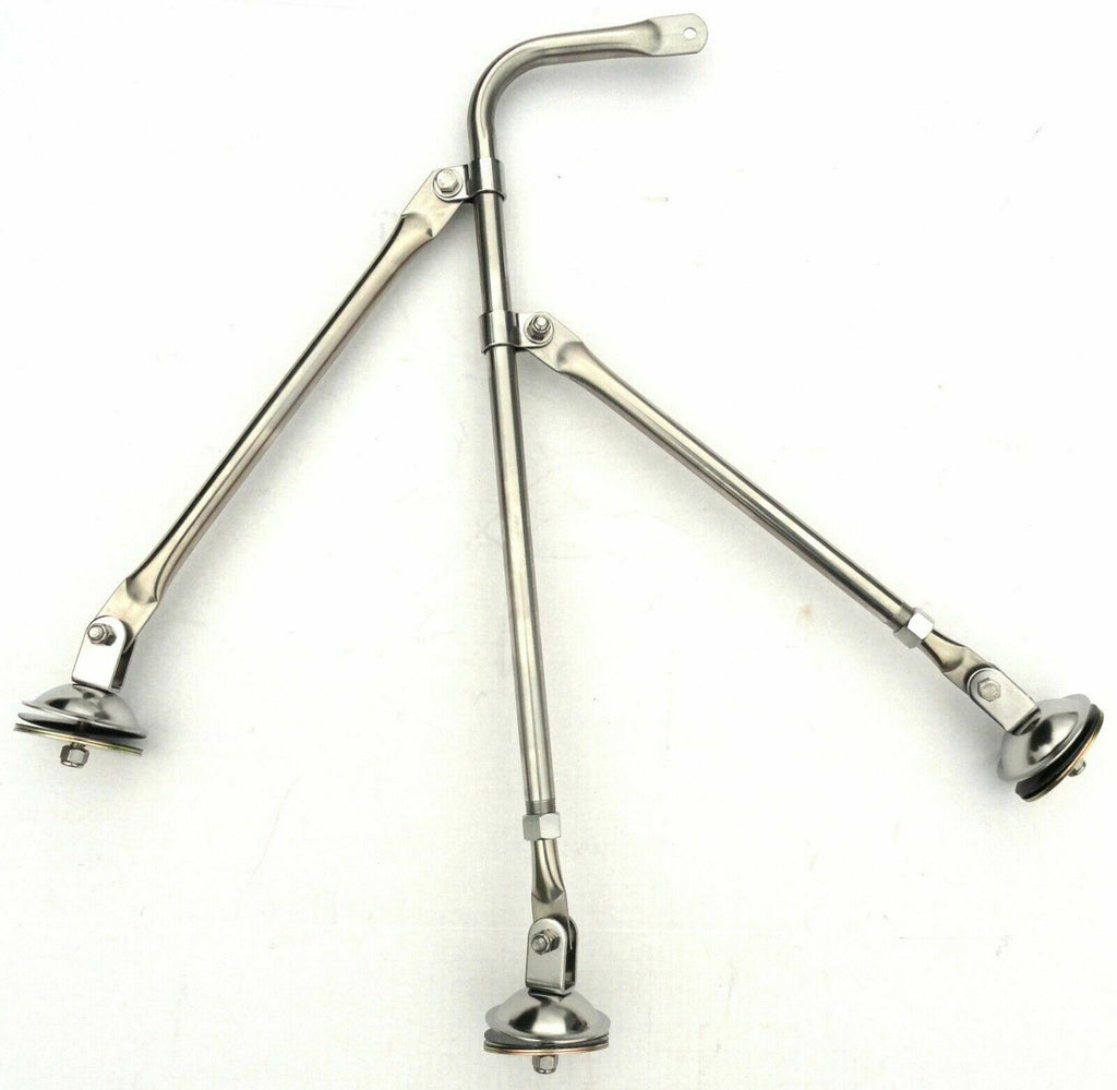 mirror fender mount tripod ONLY stainless for Freightliner Kenworth Peterbilt ea