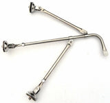 Tripod Legged Fender Mount Mirror 8" Center Mount Chrome Body GG#33322 Each