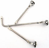 Tripod Legged Fender Mount Mirror 8" Center Mount Chrome Body GG#33322 Each