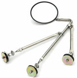 mirror fender mount tripod 8" center mount stainless for Freightliner Kenworth