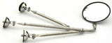mirror fender mount tripod 8" center mount stainless for Freightliner Kenworth