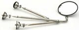 mirror fender mount tripod 8" center mount stainless for Freightliner Kenworth
