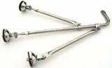 mirror fender mount tripod 8" center mount stainless for Freightliner Kenworth