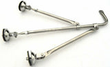 mirror fender mount tripod 8" center mount stainless for Freightliner Kenworth