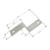 CB Antenna Mirror Mounting Bracket Z Shape Small 5 1/2 X 1 1/2 Chrome UP#33353B