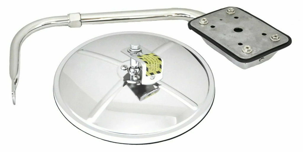 GG Convex Mirror Assembly Hood Mount 8" Stainless Steel Center Mount #33392 Each