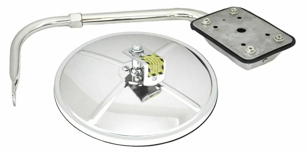 GG Convex Mirror Assembly Hood Mount 8" Stainless Steel Center Mount #33392 Each