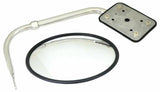 GG Convex Mirror Assembly Hood Mount 8" Stainless Steel Center Mount #33392 Each