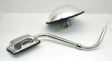 GG Mirror 8.5" Wide Angle View with Chrome Hood Mount Bracket 4 Hole #33393 Each
