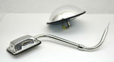 GG Mirror 8.5" Wide Angle View with Chrome Hood Mount Bracket 4 Hole #33393 Each