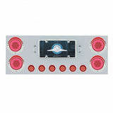 UP Rear Enclosed Center Tail Light Panel Clear Lens GLO LEDs Stainless #34281